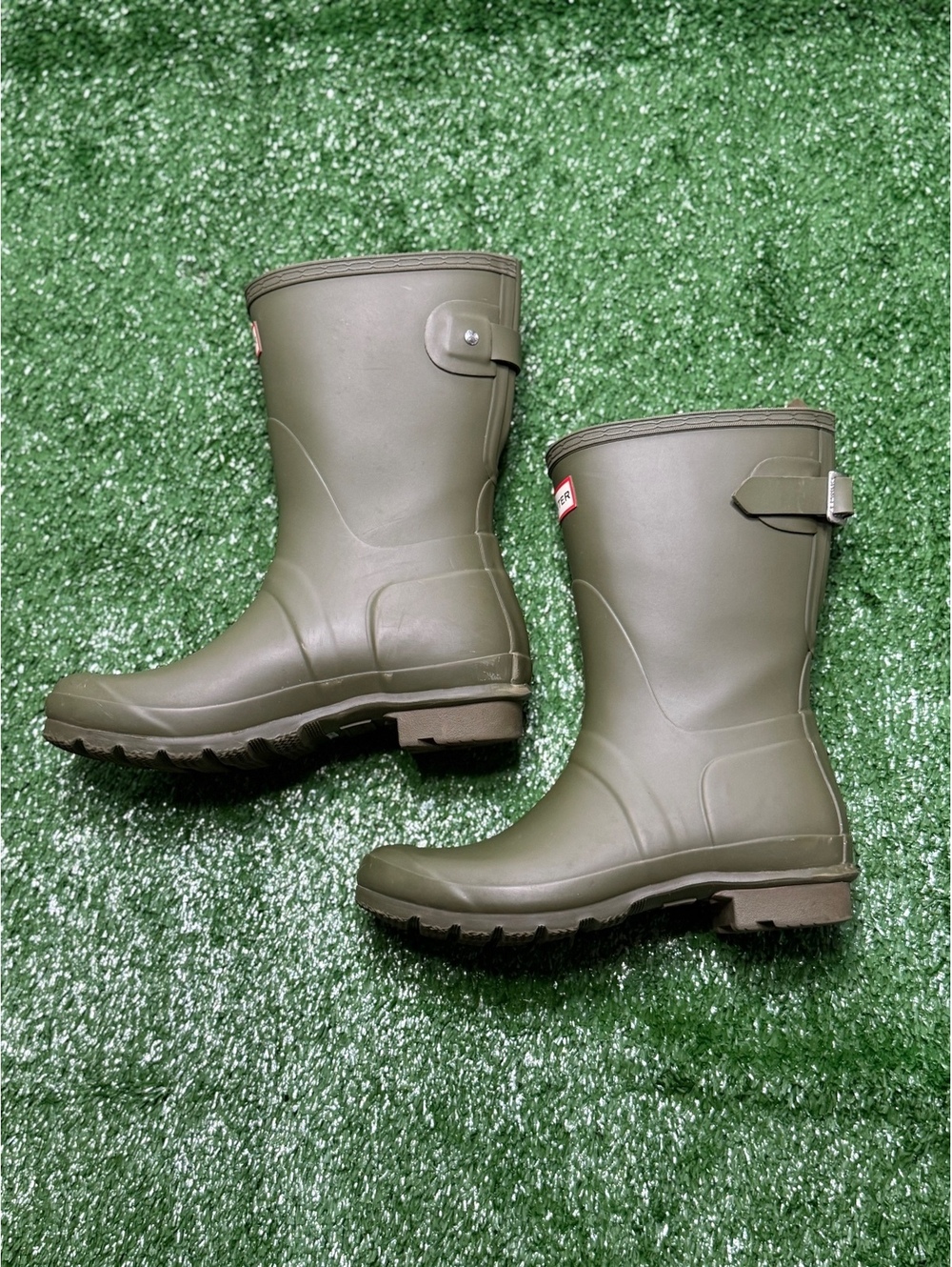 Hunter Women's Green Boots | Size 7